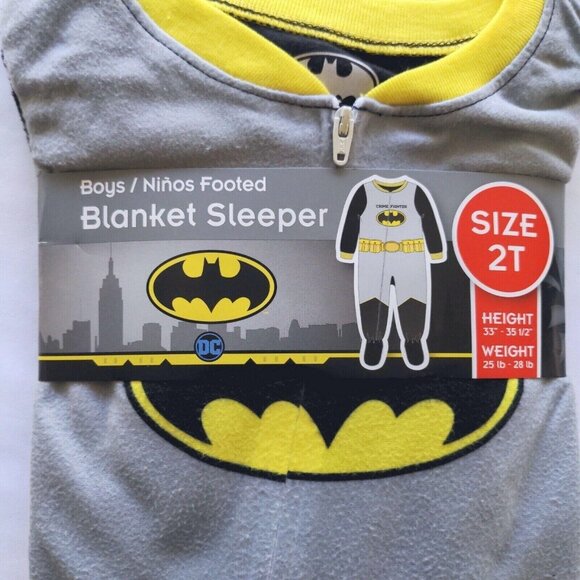 Baby Boy Batman Blanket Sleeper 3T -Zipper - Picture 2 of 4